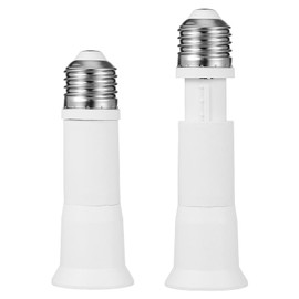 DECHOUS Light Socket Extender, 2Pcs Light Bulb Socket Extender Outdoor to Bulb Extension Socket, Max, 100-250V, Standard Medium Base Light Socket Extender Adapter