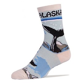 JYinstyle Funny Novelty Socks Mens Crew Alaska