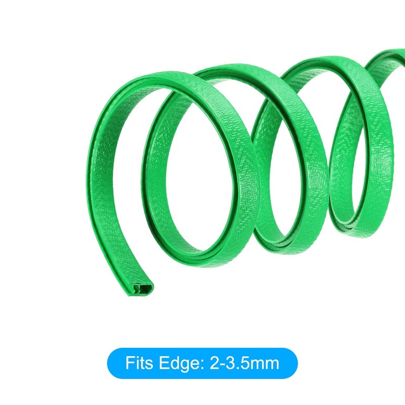 sourcing map Edge Trim Green U Shape Edge Protector Rubber