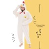 NEWCOSPLAY Unisex Adult White Chicken Onesie Pajamas Animal One Piece