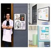SWANCROWN Enclosed Notice Board Magnetic Bulletin Boards for Office with