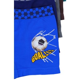 ToBeInStyle Boy's Pack of 6 Seamless Boxer Briefs Soccer Goal! - Large