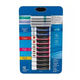 Lip Balm Variety Pack (Original, Cherry, Strawberry, Moisturizer & Total Hydration) - 12 count.