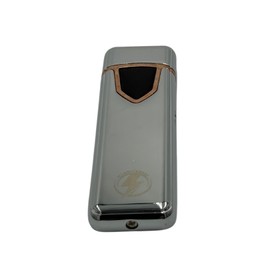 Illumicharge Touch Electric Lighter - USB Rechargeable, Windproof Coil Lighter with Auto Safety Shut-Off, Elegant Compact Design, Ideal for Gifting (Silver Ice)