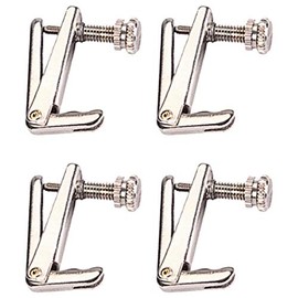 Zest Violins 4Pcs Silver Fine Tuners Replacement Parts for 4/4 to 1/4 Sizes Violin Anti Rust Durable Metal String Adjuster Nickel Plated