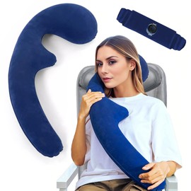 Inflatable Neck Pillow for Traveling on Plane, Inflatable Travel Pillow, Inflatable Pillow for Airplane Travel, Car Pillow for Kids,Inflatable Airplane Neck Pillow for Long Flights,Blow Up Neck Pillow