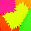 40 x neon flourescent stars - 15cm x10cm assorted neon
