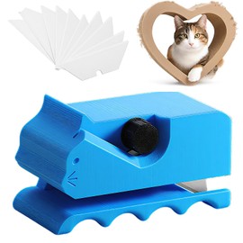 Velmoriah Cardboard Cutter for Cat Scratchers, 3D Printed Card Board Cutter, Cardboard Strip Cutter with 10 Blades for Cat Lovers