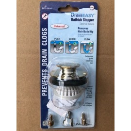 PF WaterWorks Universal Bathtub Drain Hair Clog Stopper Polished Brass PF0910-PB