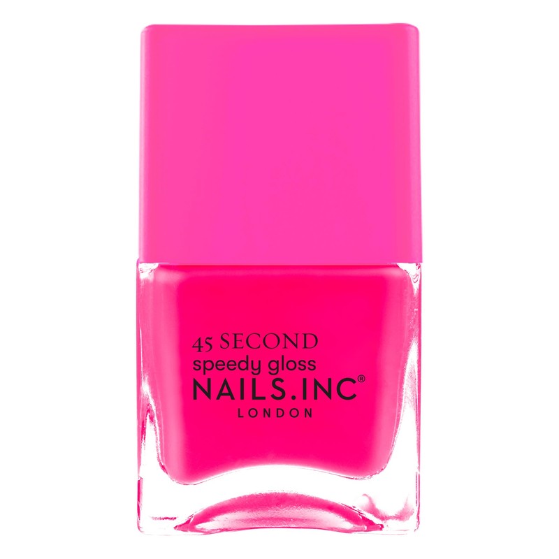 Nails Inc 45 Second Speedy Gloss, Blake, rosa, neón, brillante,