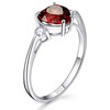 Yaresul Ruby Ring for Women July Birthstone Ring Sterling Silver