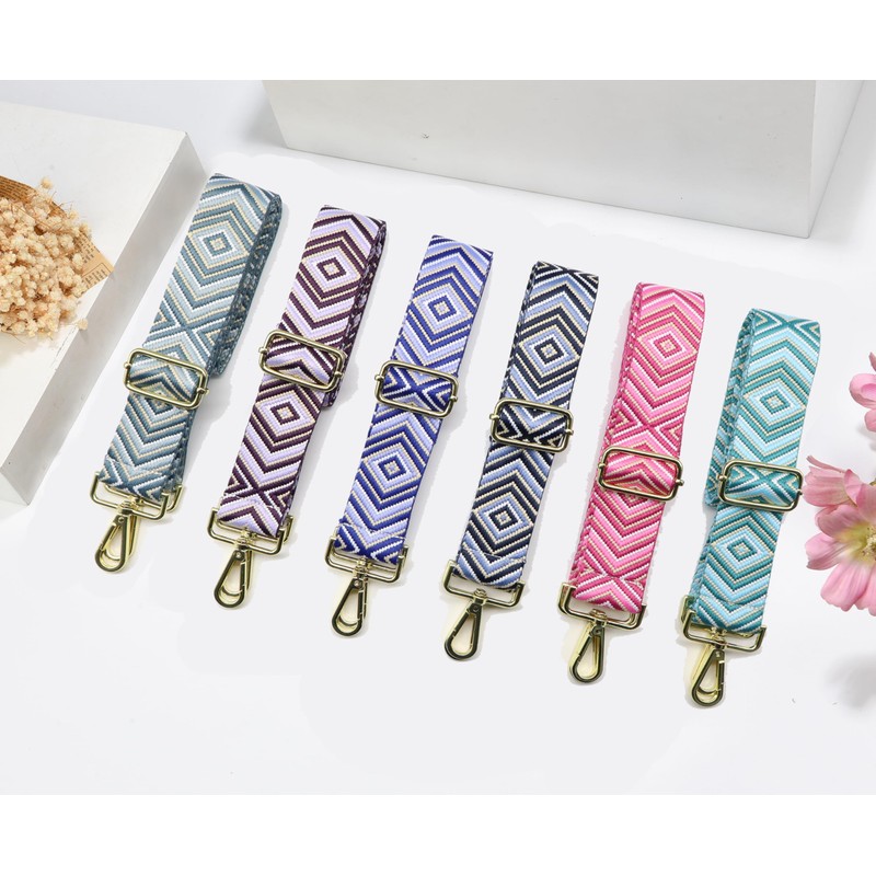 Purses Purse Strap Wide Shoulder Strap Adjustable Replacement,Retro Jacquard Embroidery