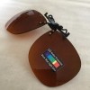 Blue Block Clip - On Sunglasses Amber/Brown Lenses New Old