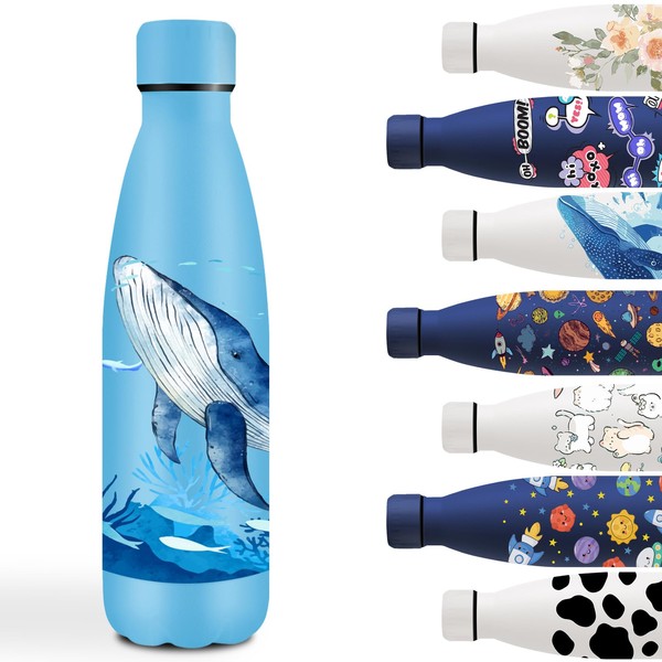 Grsta Water Bottle, 0.5 Litres, Stainless Steel, BPA-Free, Double Walled,