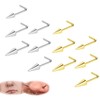 ZS 20G Spike Nose Rings Studs, 18G Stainless Steel Spike