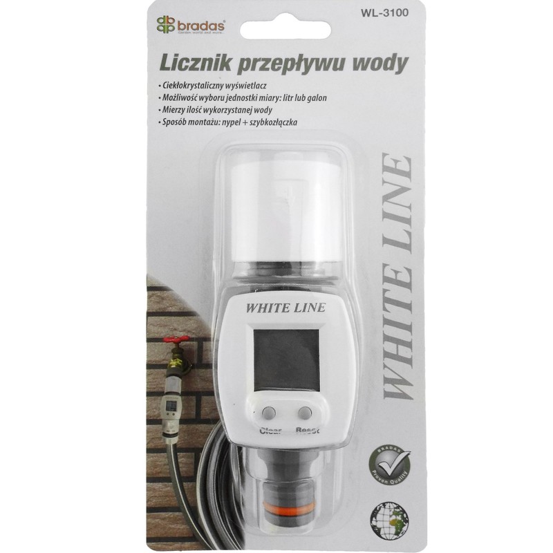 Digital Water Meter with Click-Lock Fittings for Easy Connection,Measures up