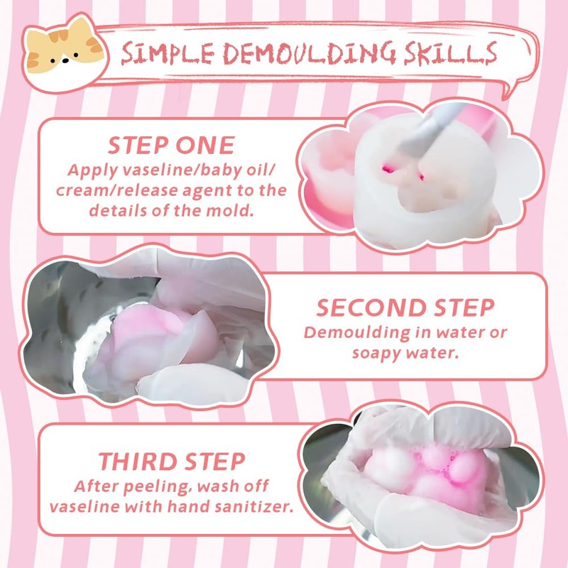 Anergoo Taba Squishes Kit with Pig Bunny Silicone mold Cookie