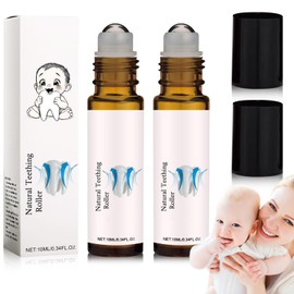 2PCS Baby Zahning Öl Roller, 10ml*2 Teething Roller Baby, Teething Oil Roller, Zahning Natürliche Schmerzlinderung Roller, Zahnen Natürliche Schmerzlinderungsrolle, Zahnungsbeschwerden Reduzieren