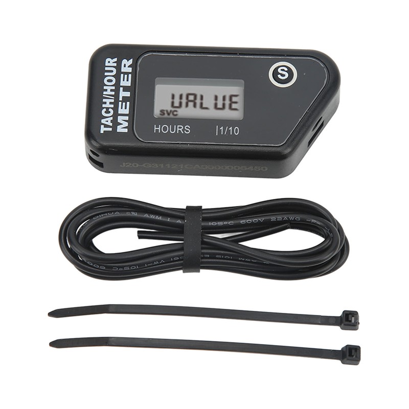 Inductive Digital Tach Hour Meter IP68 Waterproof Motorcycle RPM Counter