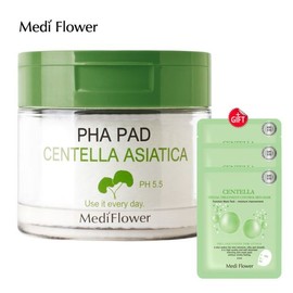 Mediflower 센텔라아시아티카 PHA 토너 패드 60매+마스크팩 3매 Centella Asiatica PHA Toner Pads 60 Sheets + Mask Pack 3 Sheets