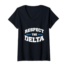 Womens Mississippi Heritage Respect The Delta V-Neck T-Shirt