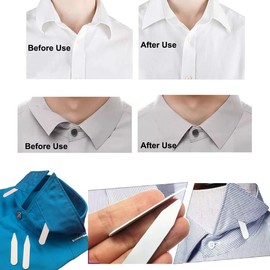 ZAAWUUT Collar Stays,Dress Shirt Collar Inserts,100 Pieces Collar Stays for Men's Dress Shirts,Invisible Collar Tabs (PVC, 2",2.2",2.4",2.6")
