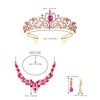 BriLove Jewelry Clip-on Earrings Statement Necklace Elegant Princess Tiara Crowns