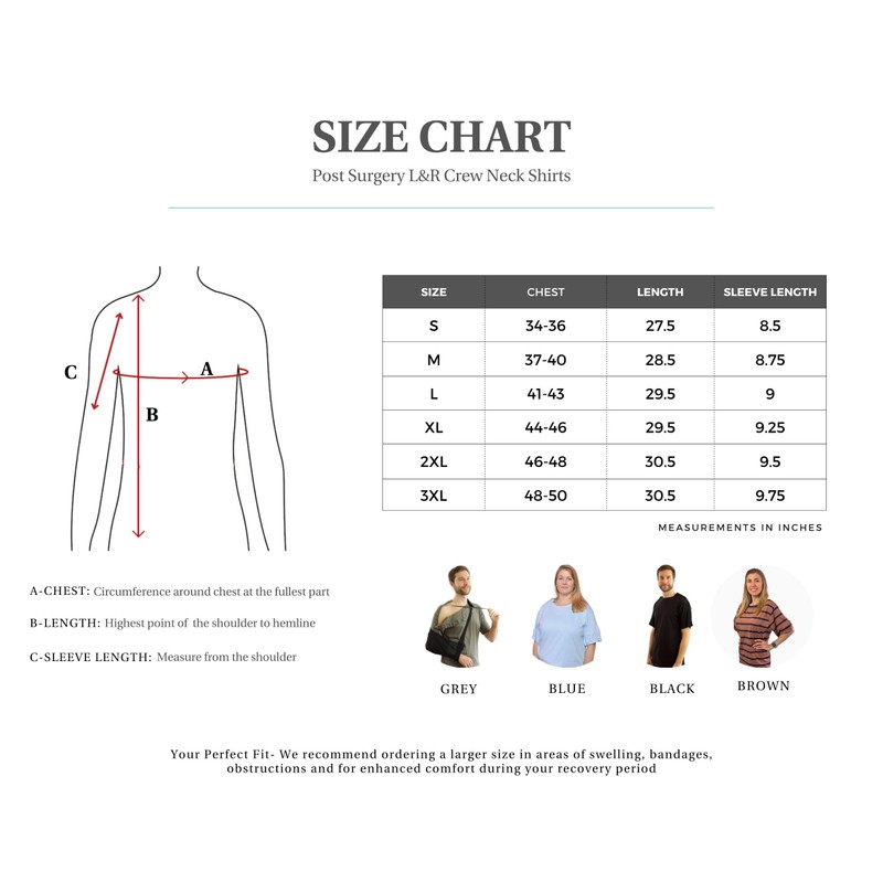 Inspired Comforts Post Surgery w/L&R Snaps (Grey,XL)