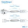 E27 Lamp Socket with 3.5 m / 5 m Cable,
