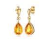Elli Elli Premium Earrings Women's Drop Earrings Elegant with Citrine