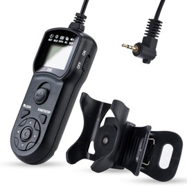 JJC Timer Fernbedienung mit Stativ Halter Klemme für Canon EOS R100 R6 R6II R7 R8 R RP R10 800D 760D 700D 650D 200D 100D 1300D 1200D 1100D 77D 80D 70D 60D Powershot G1X G3X G5X Ersetzt RS-60E3