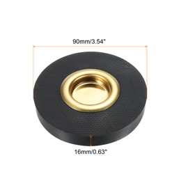 sourcing map Cello Bass Rock Stop, Bass Round End Pin Rubber Stopper, Cello Anti-Slip Floor Stand Holder Black and Golden for Cello Non-Slip