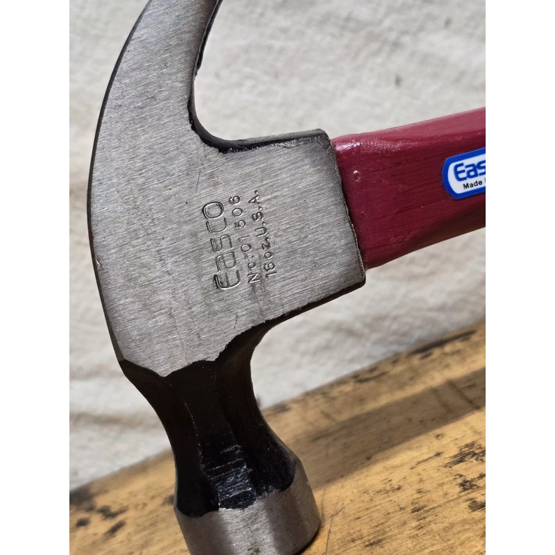 Vintage Easco 16oz Curved Claw Hammer Fiberglass Comfort Handle No