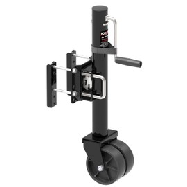 TOWKING 6-inch Dual Wheels Trailer Jack, 13" Vertical Movement, 1500 lbs, for RV, Boat, Trailer and More, Black