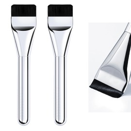2PCS Flat Foundation Brush for Liquid Makeup - Liquid Foundation Blush Brush Super Thin Traceless Flat Makeup Brush for Cosmetic Application and Face Makeup
