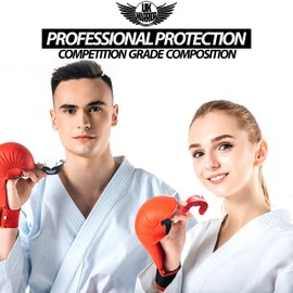 UK-Warrior-Zahnschutz aus Gummi - ideal für Kontaktsportarten wie Kampfsport, Karate, Rugby, Boxen, Hockey, Football. Mit Tragetasche, weiß/pink, Für Kinder