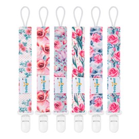 babygoal Babygoal Neutral Plastic Pacifier Clips, 6 Pack Binky Paci Holder and Leash for Boys and Girls Fits for Most Pacifier, Binkie Styles & Baby Teethers & Toys and Gift 6PS16-CA