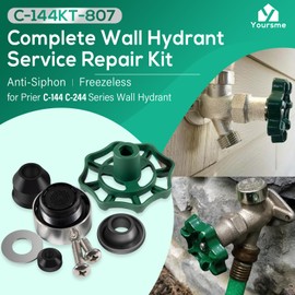 C-144KT-807 Complete Wall Hydrant Faucet Service Repair Kit for Prier C-144 C-244 Series Wall Hydrant Anti-Siphon Freezeless Faucet Repair Kit