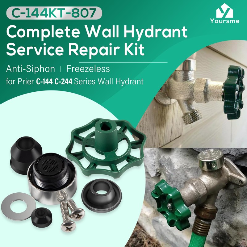 C-144KT-807 Complete Wall Hydrant Faucet Service Repair Kit for Prier