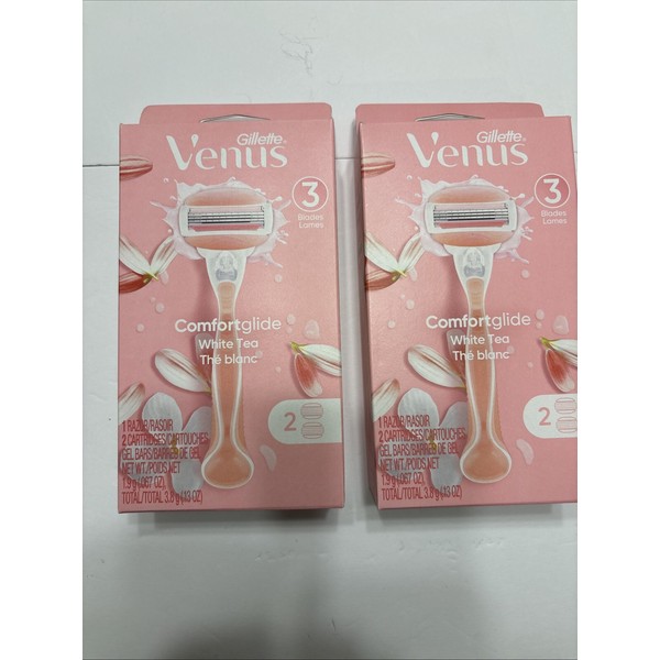 Gillette (2) Gillette Venus Women’s Comfort Glide White Tea Razors