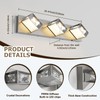 Joossnwell Brushed Nickel Bathroom Vanity Light Crystal 5CCT Dimmable Bathroom