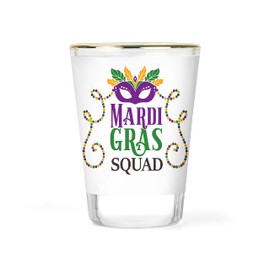 Mardi Gras Shot Glass - Mardi Gras Shot - Funny Shot Glass - Mardi Gras Gift - Fat Tuesday Shot - Mardi Gras Party Favor - Mardi Gras Squad