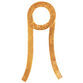 GHTIYLP Sequin Scarf for Women Skinny Scarves, Sparkle Sequins Tie for Women Accessory Party Cosplay Costume (Gold)