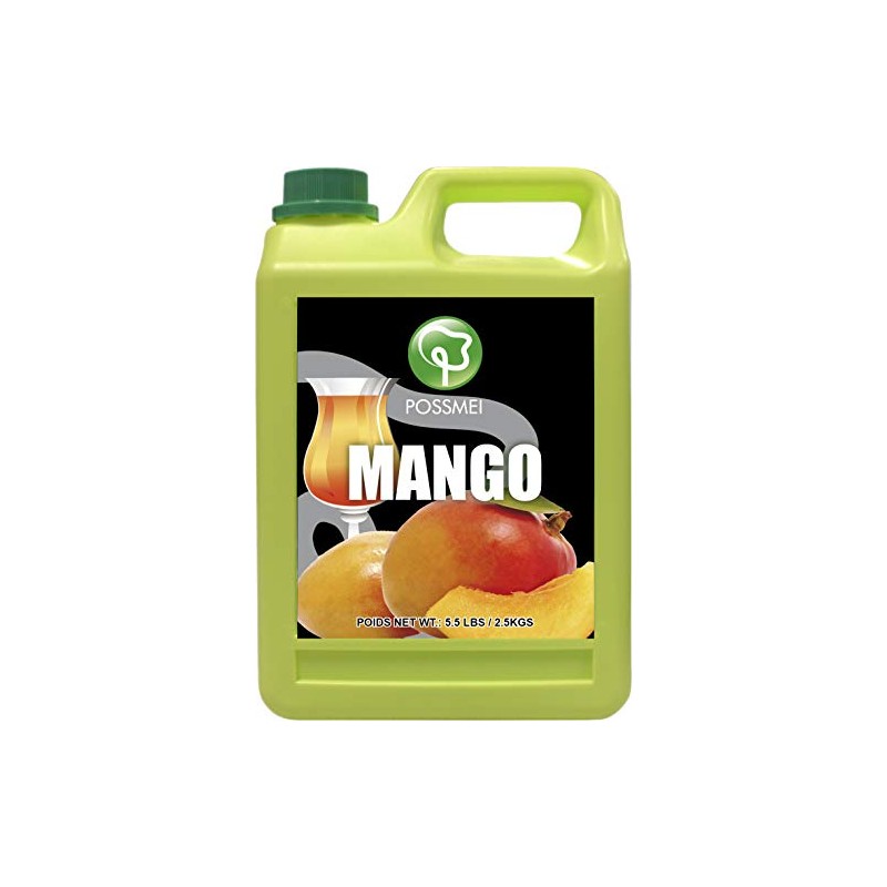 Possmei Flavored Syrup, Mango, 5.5 Pound