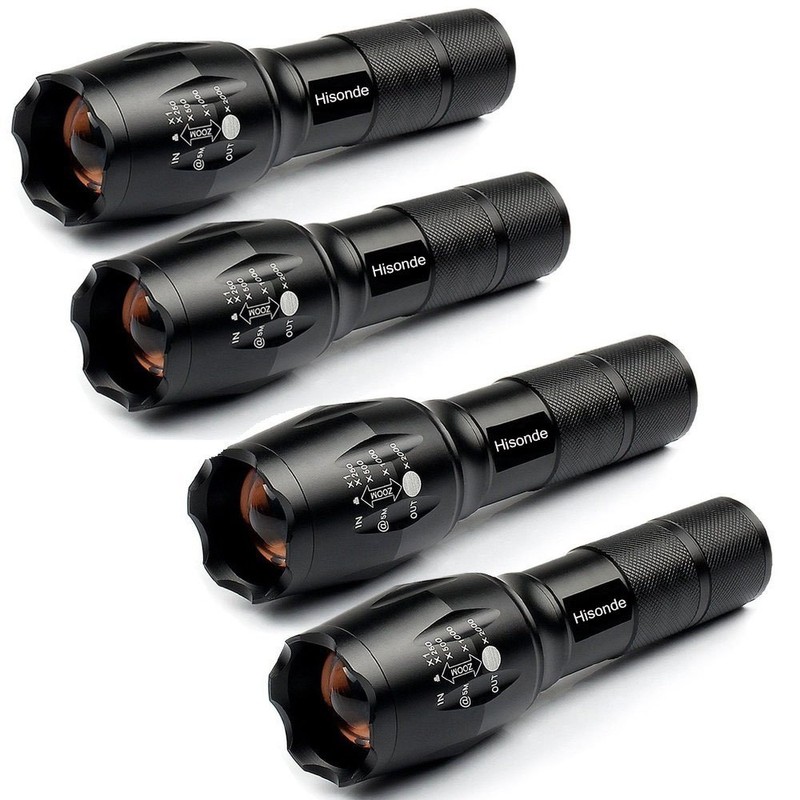 4 Pcs Military Grade 5 Mode XML T6 S3000 Lumens