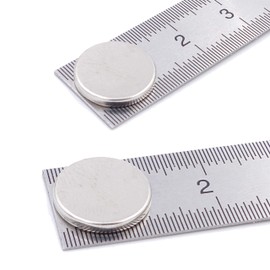 Brudazon 25 Mini Disc Magnets 12 x 2 mm N52 Strongest Level Neodymium Magnets Ultra Strong Power Magnet for Model Making, Photo, Whiteboard, Notice Board, Fridge, Crafts, Magnetic Disc Extra Strong