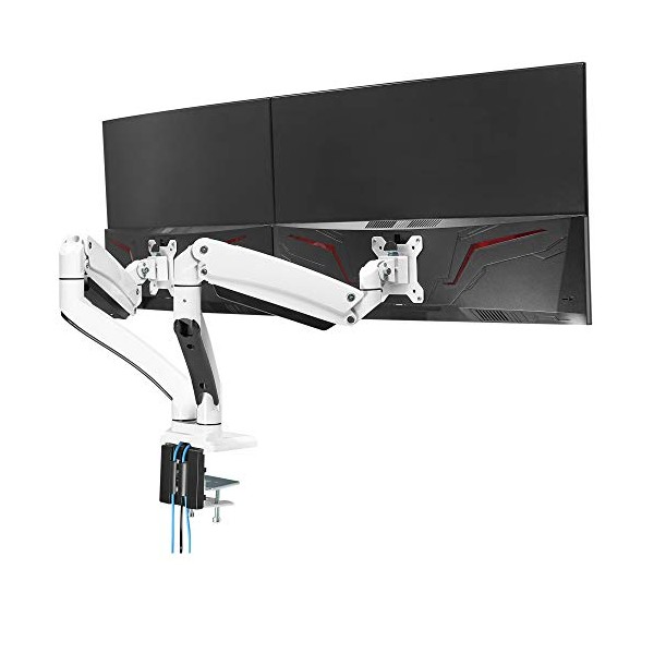 AVLT Dual 13"-35" Monitor Arm Desk Mount fits Two Flat/Curved