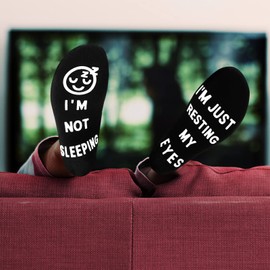 ModernStyle Dad Gifts for Christmas Birthday Gifts for Dad Grandpa Husband From Daughter Gifts Ideas Fathers Day Funny Socks-L