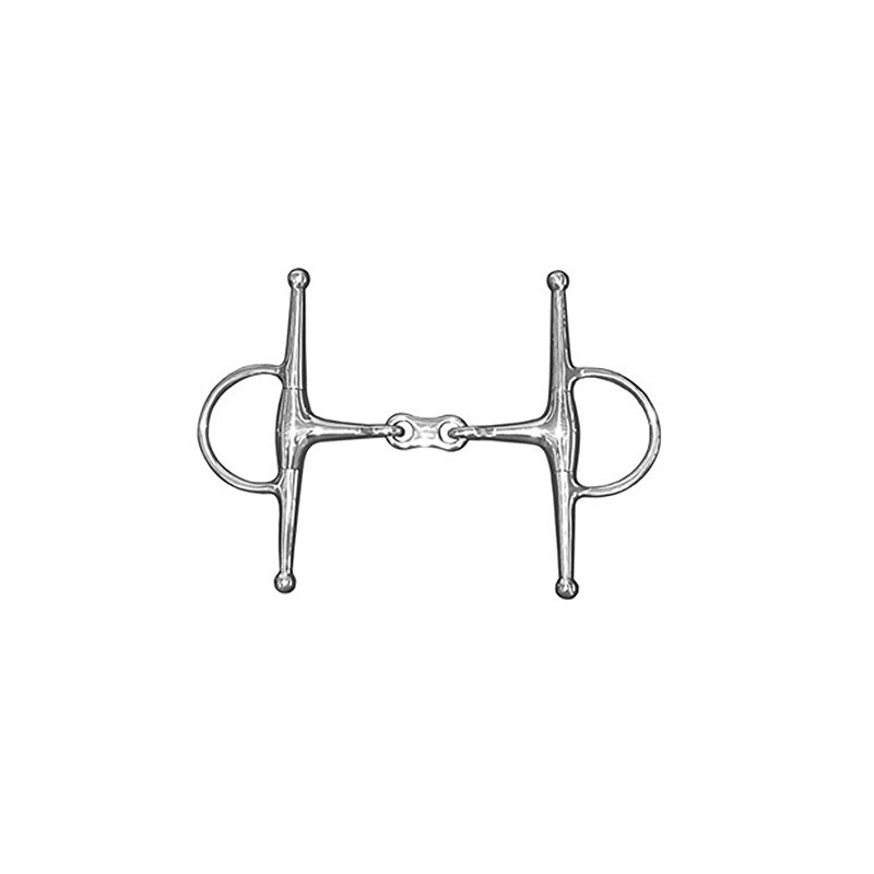 JHL Pro Steel French Link Full Cheek Eggbutt Snaffle Bit