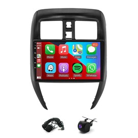 4+64GB 10Inch Android 14 Car Stereo for Versa Sedan 2015-2019 Touch Screen Radio Head Unit Replacement with Wireless CarPlay Android Auto GPS/FM/WiFi/SWC/AHD Backup Camera/Mirror Link/Mic/